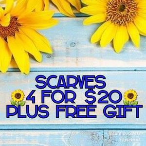 Scarves and Wraps 🌻4 for $20🌻